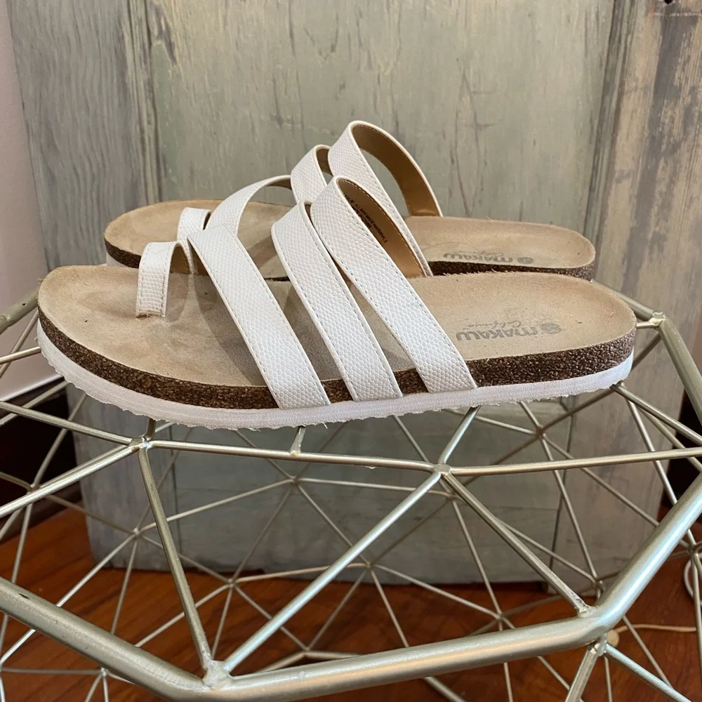 Makalu California Women’s Sandals White Olivia Size 8.5